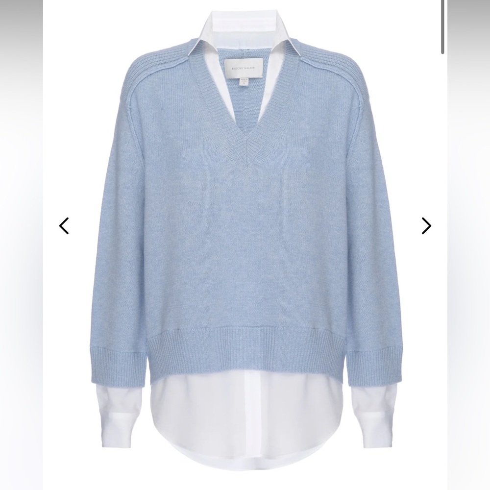 Brochu Walker The Looker Layered V Neck Cashmere Sweater - NWT
